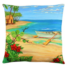 Aberto Design Cojín Multicolor 43 x 43 cm con Relleno de Silicona